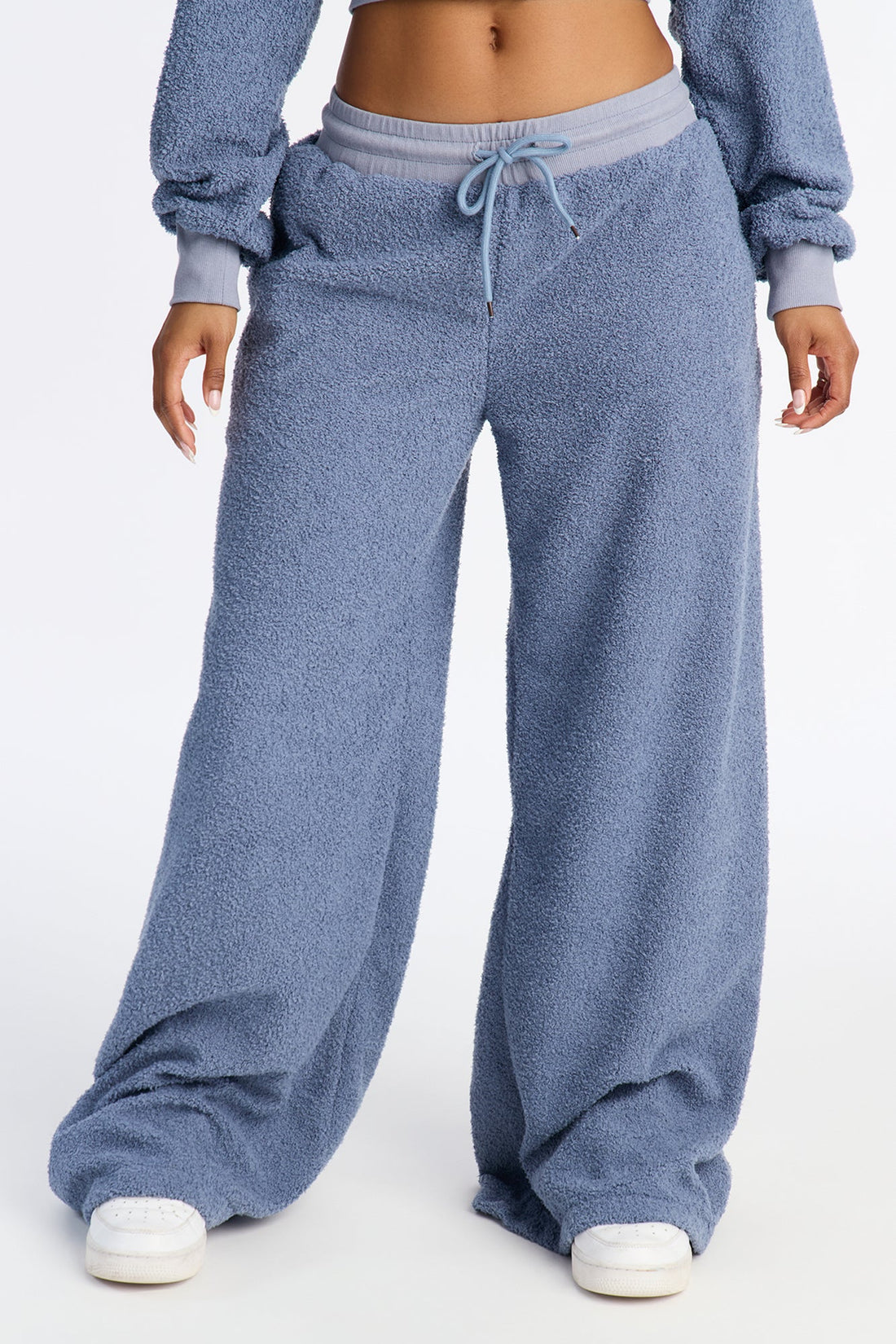 Lyla Sherpa Lounge Pant - Slate Blue