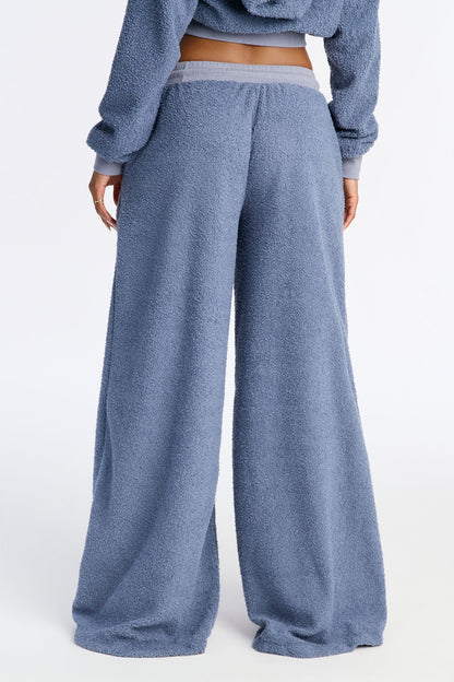 Lyla Sherpa Lounge Pant - Slate Blue