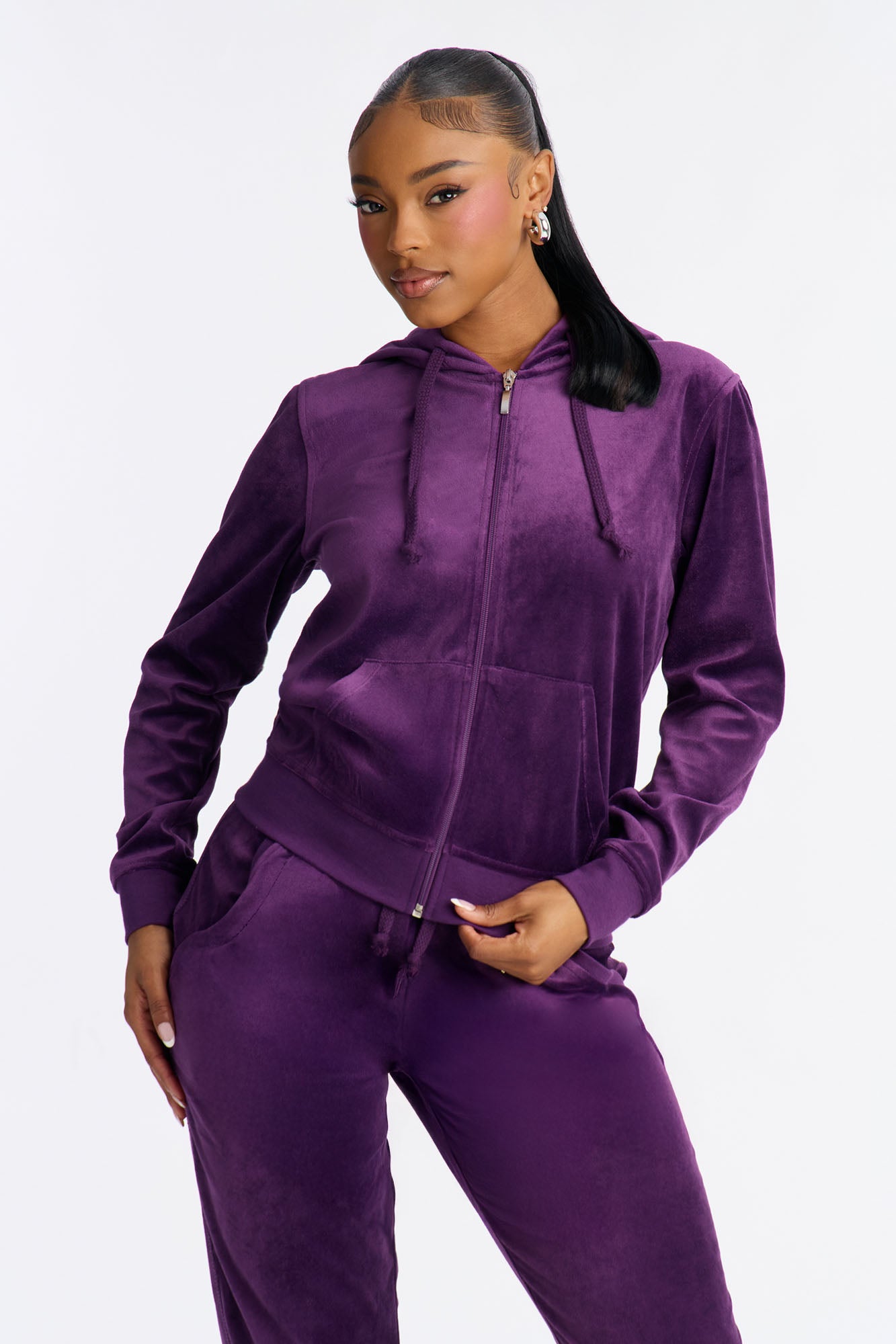 The Original Trendsetter Velour Set - Plum