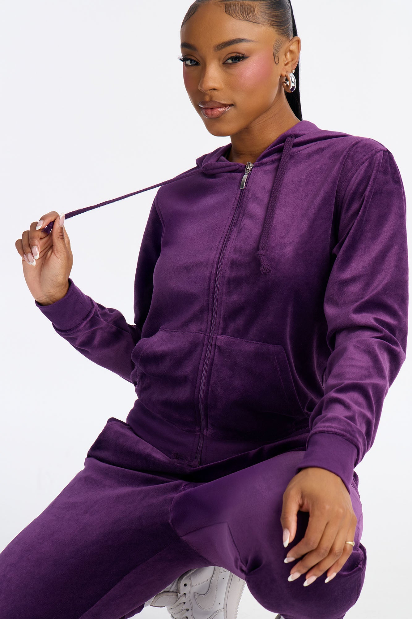 The Original Trendsetter Velour Set - Plum