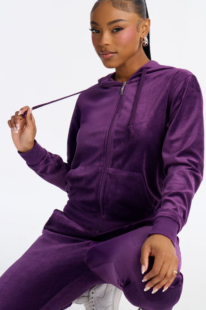 The Original Trendsetter Velour Set - Plum