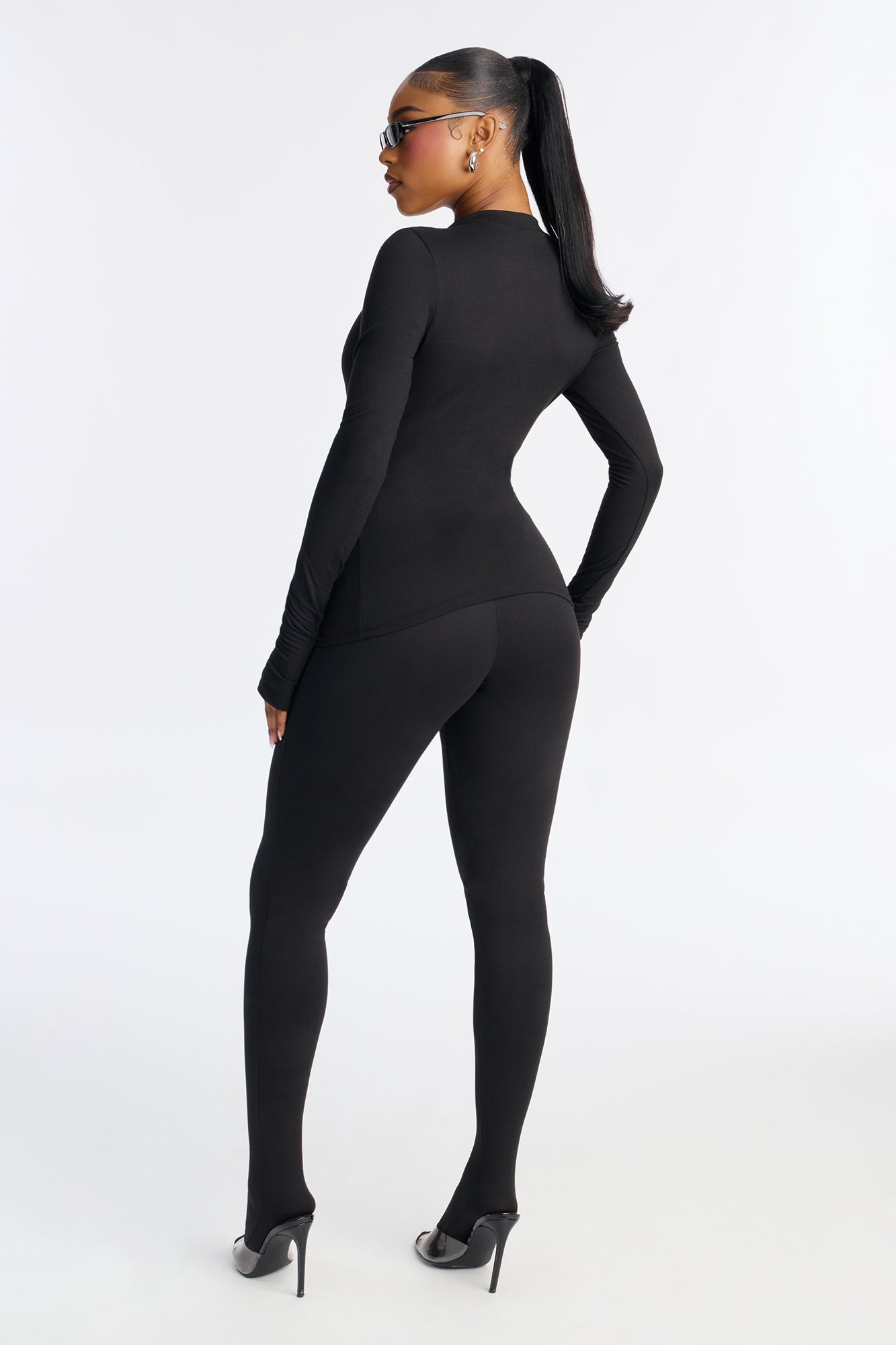 Kacey Footed Legging Set - Black