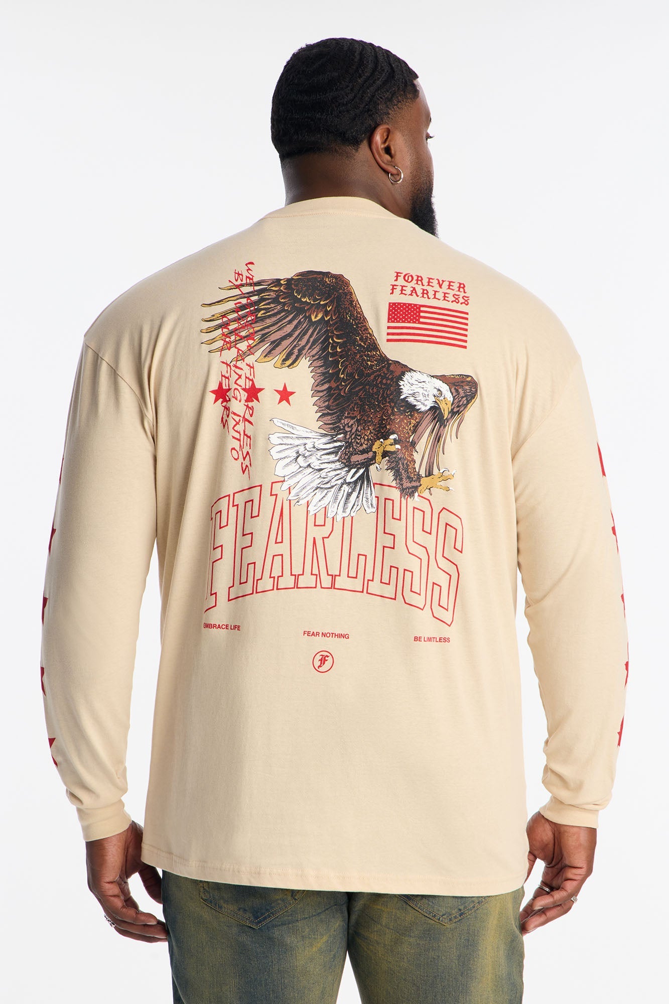 Forever Fearless Long Sleeve Tee - Tan