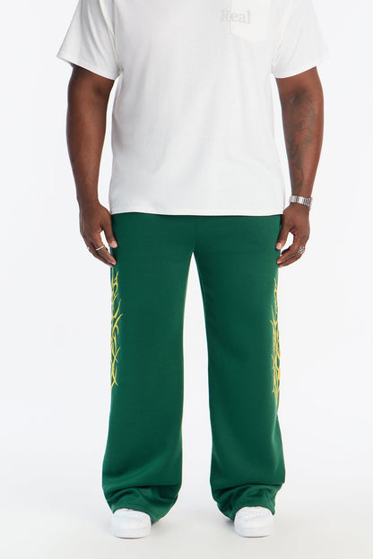 Rhinestone Tribe Sweatpants - Green