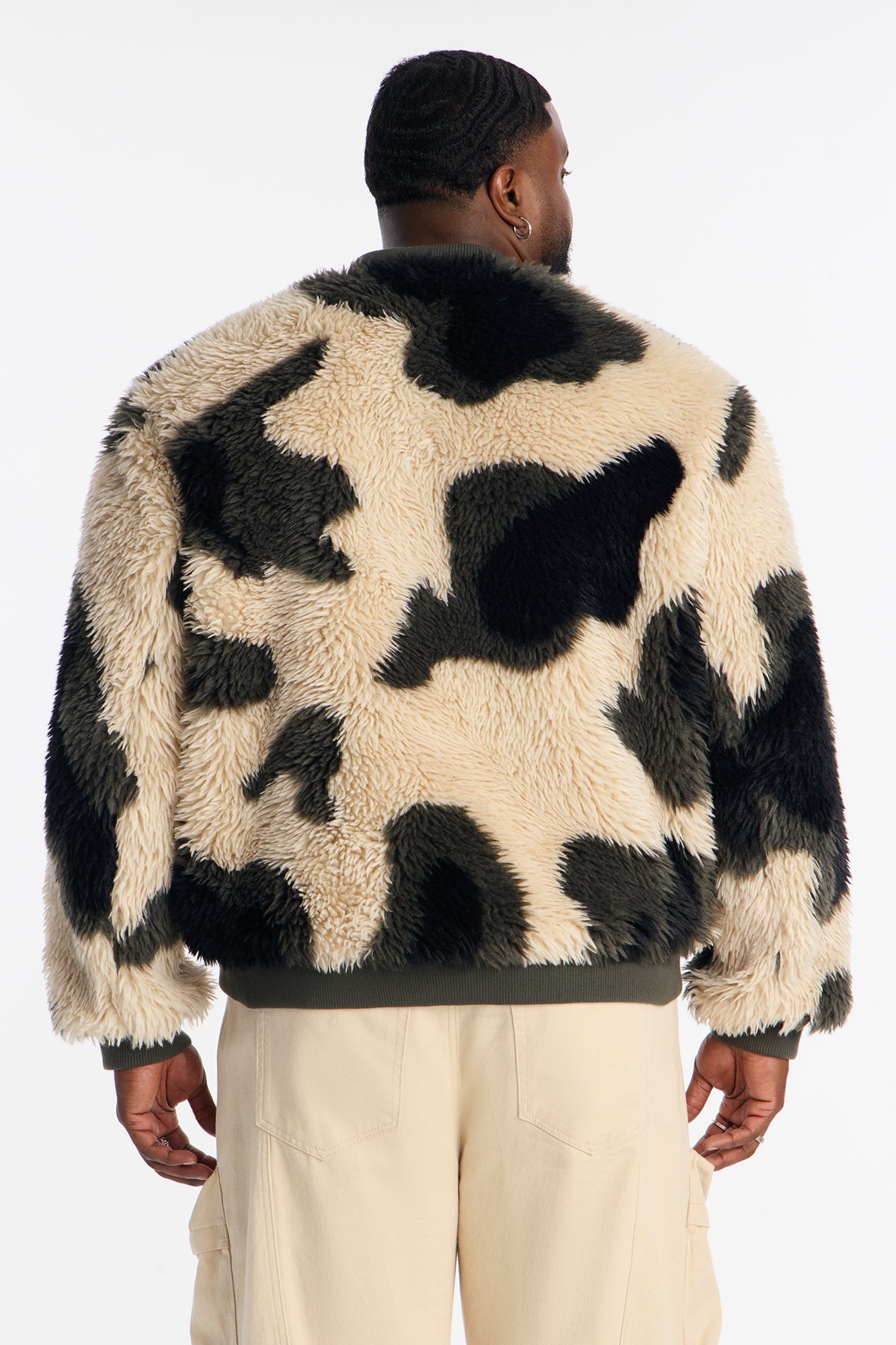 Grunt Faux Fur Camo Bomber Jacket - Camouflage