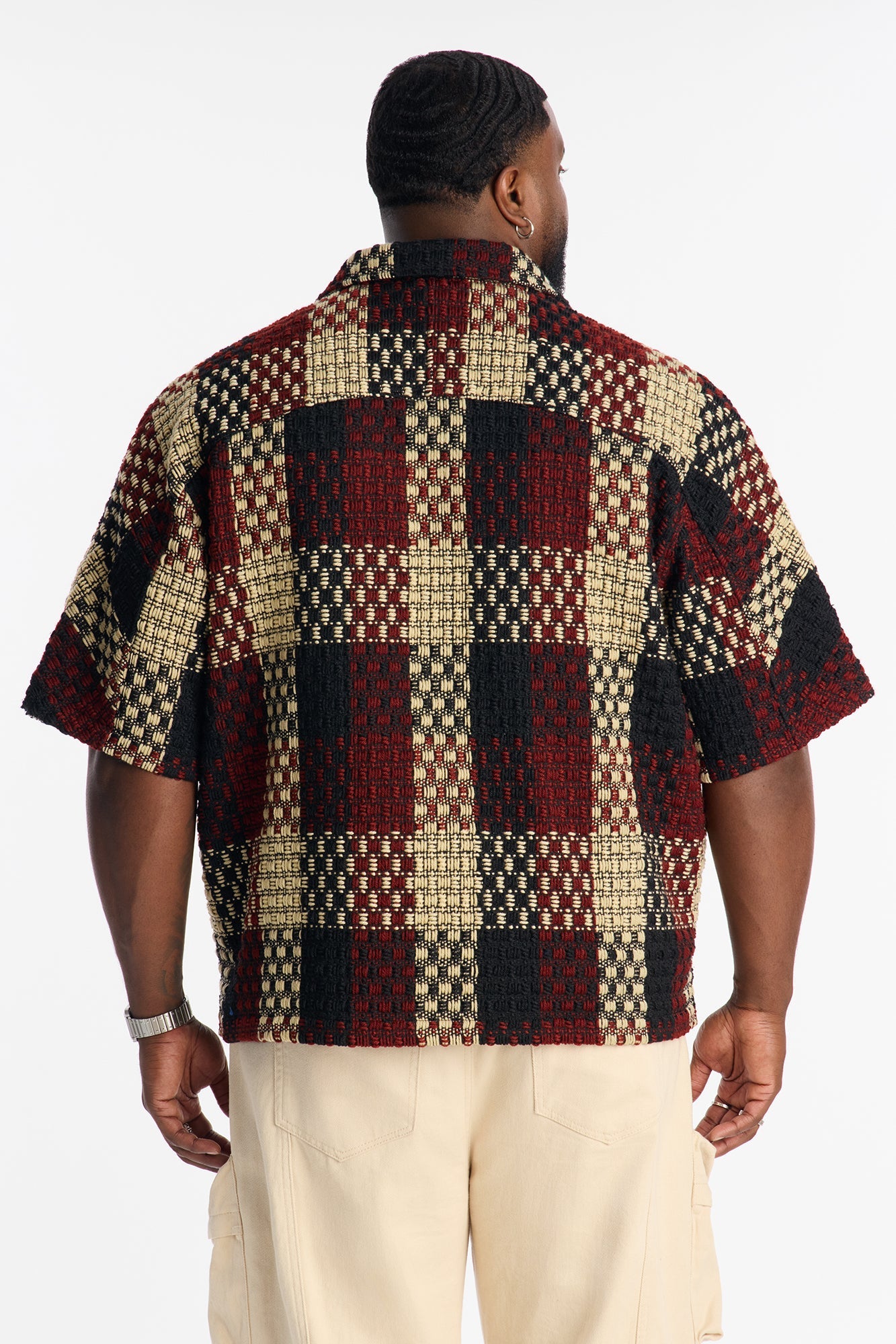 Beverly Tweed Zip Up Shirt - Brown