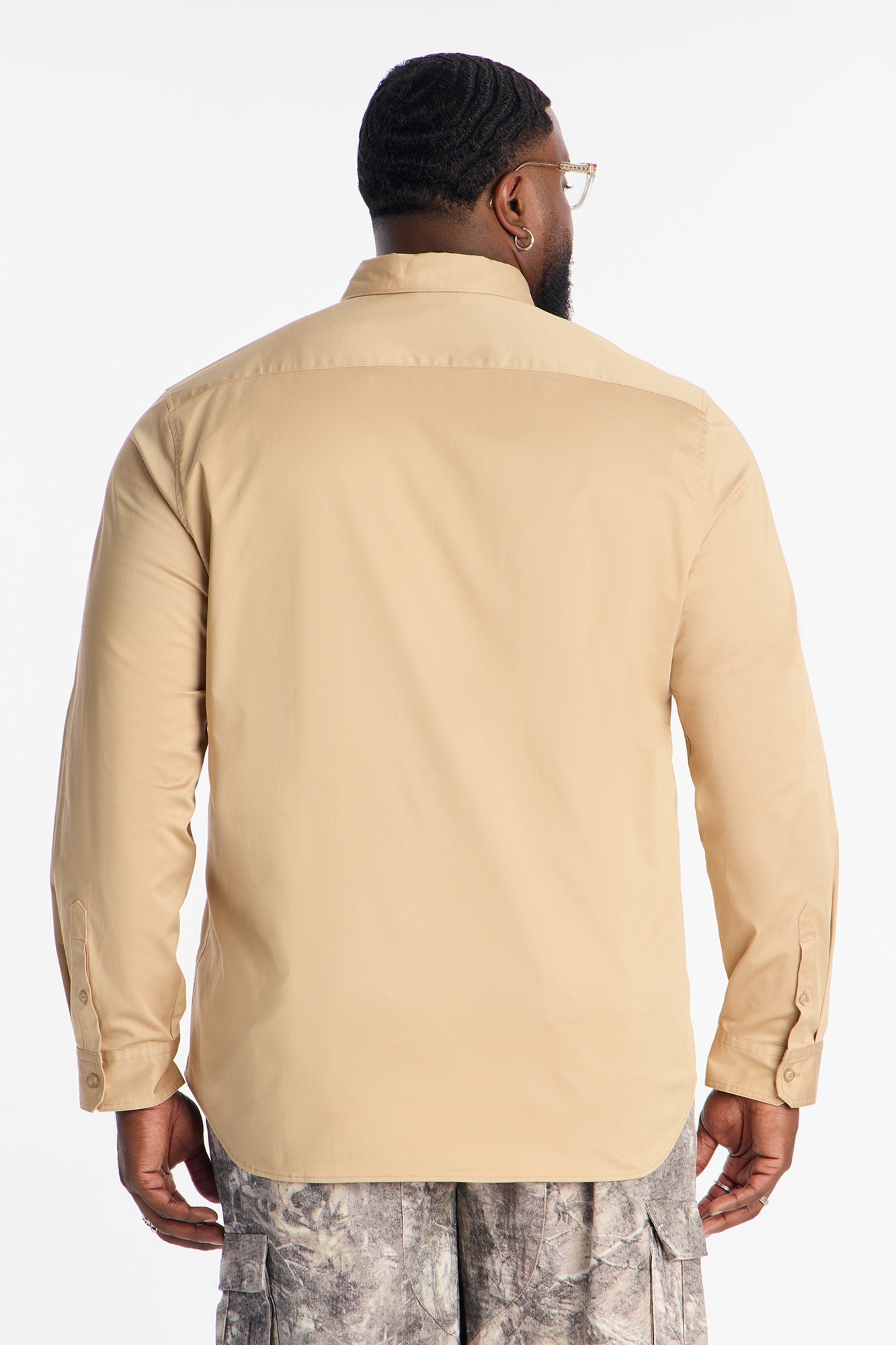 Luxe Stretch Dress Shirt - Tan