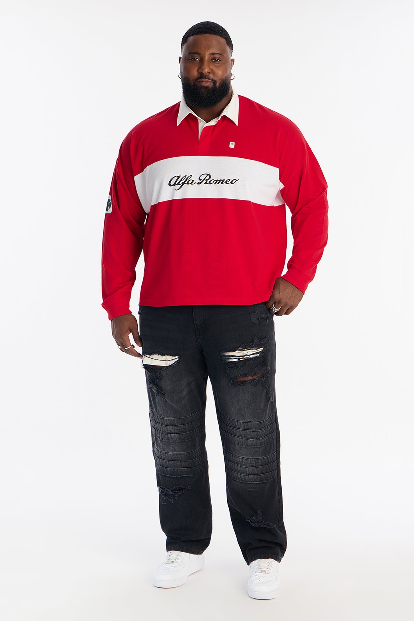 Straight Looked Destroyed Jean - Black Wash