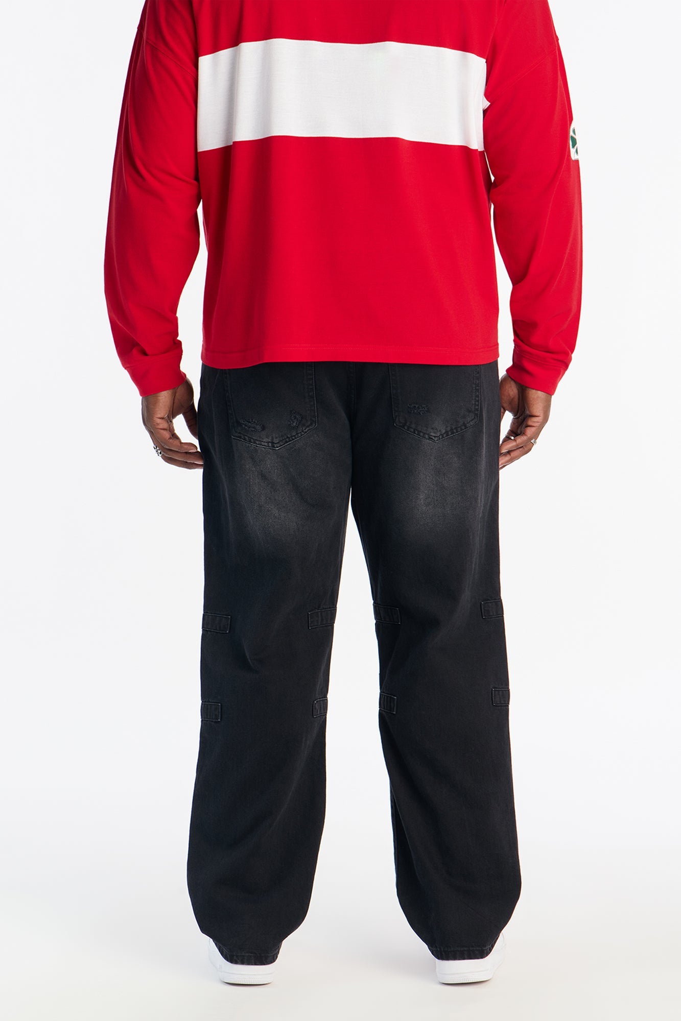 Straight Looked Destroyed Jean - Black Wash