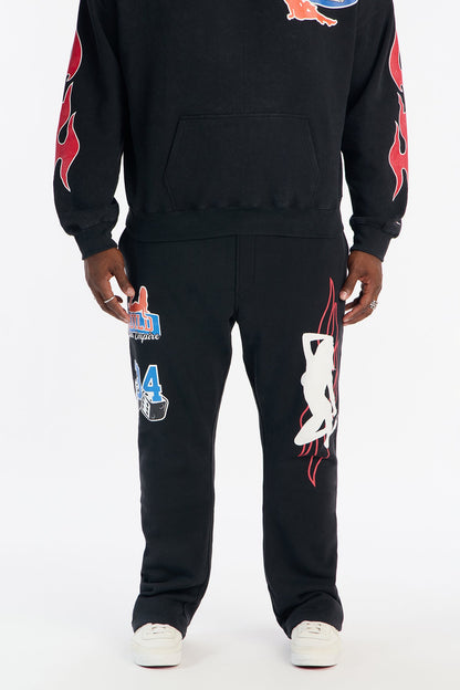 Build Your Empire 94 Flare Sweatpant - Black
