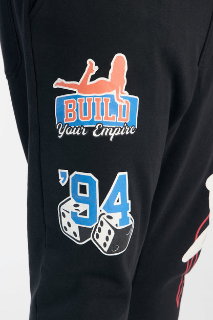 Build Your Empire 94 Flare Sweatpant - Black