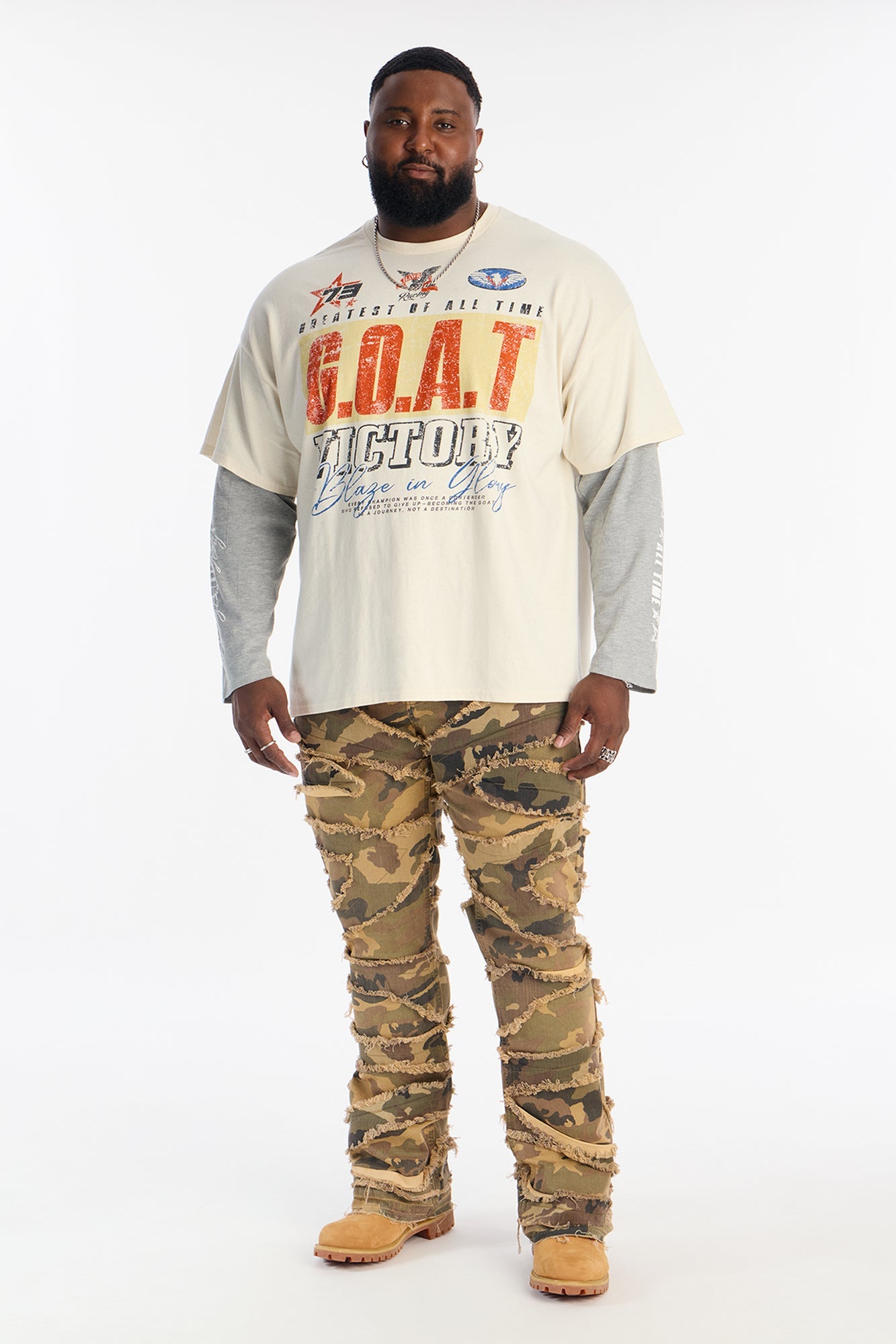 GOAT Thermal Twofer Tee - Natural/combo