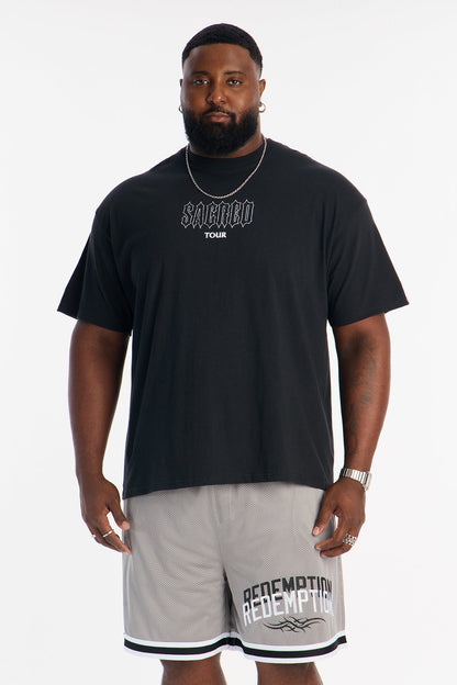 Sacred Tour Short Sleeve Tee - Black