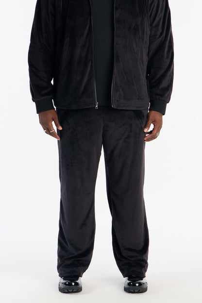 Straight Velour Pant - Black