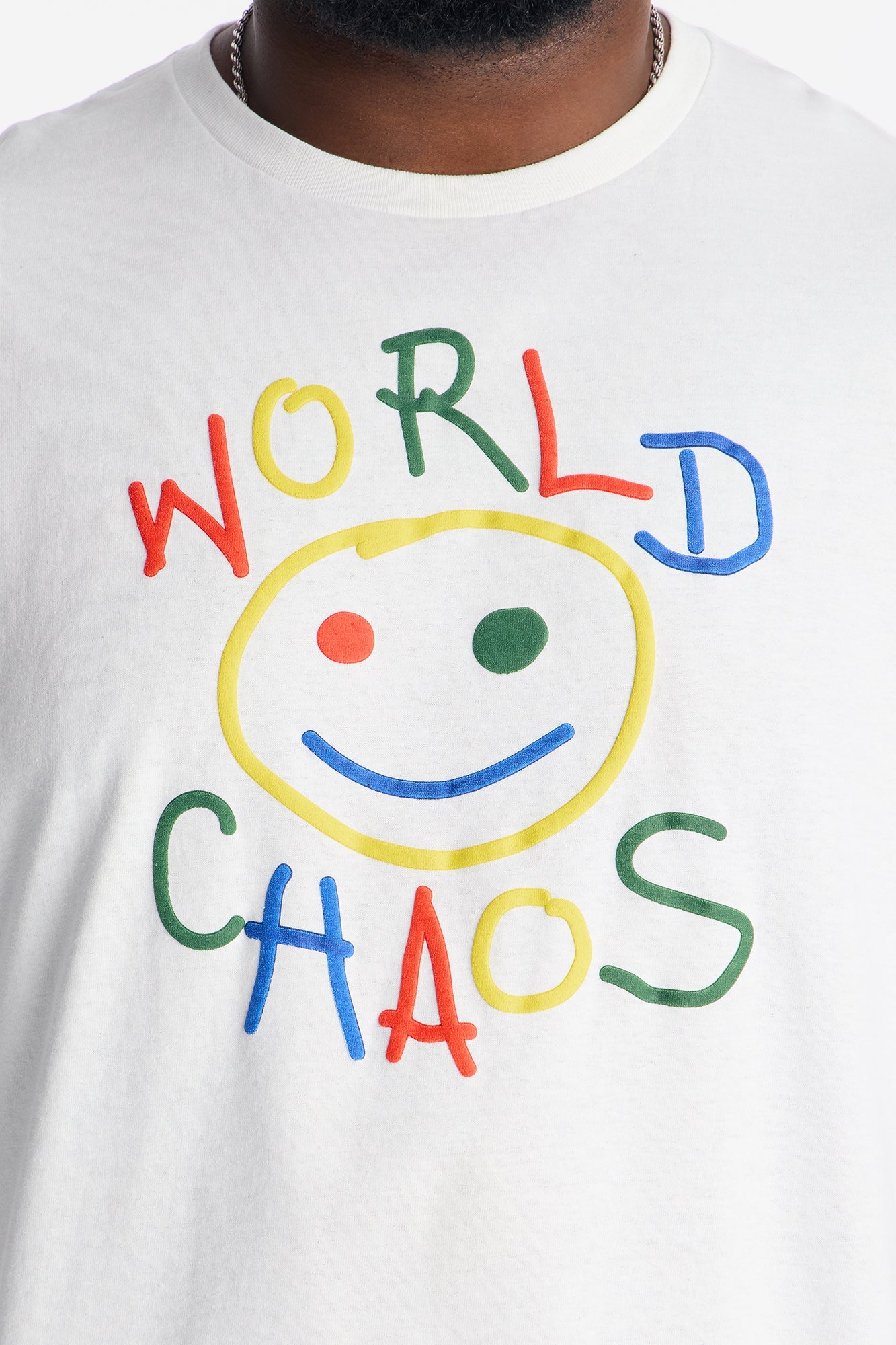 Smile For World Chaos Short Sleeve Tee - White