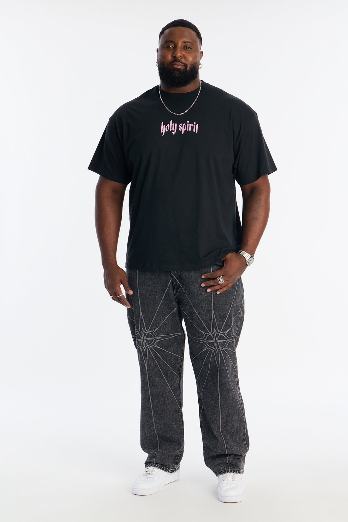 Straight Galaxy Star Jean - Black