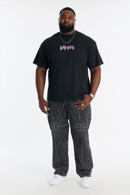 Straight Galaxy Star Jean - Black