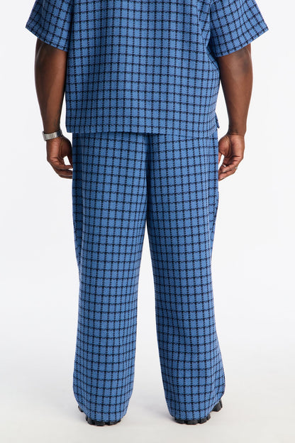 Baggy Theory Tweed Pant - Blue