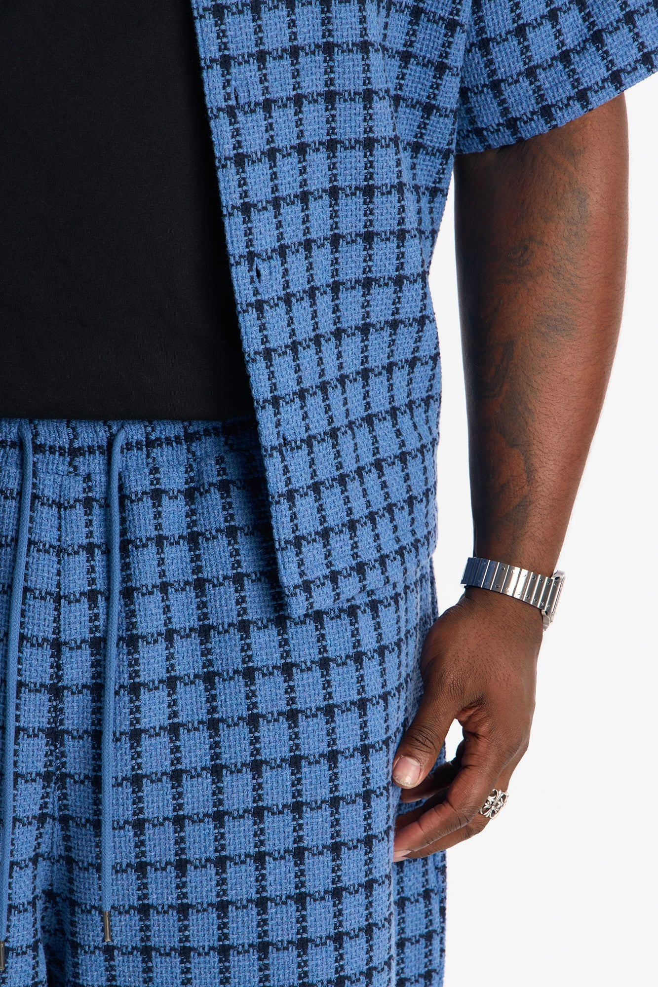 Baggy Theory Tweed Pant - Blue