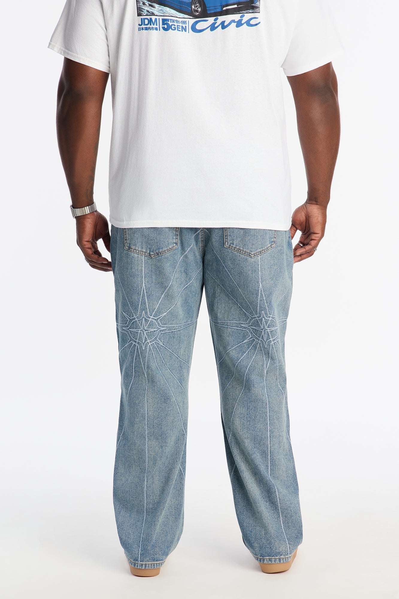 Straight Galaxy Star Jean - Medium Blue Wash