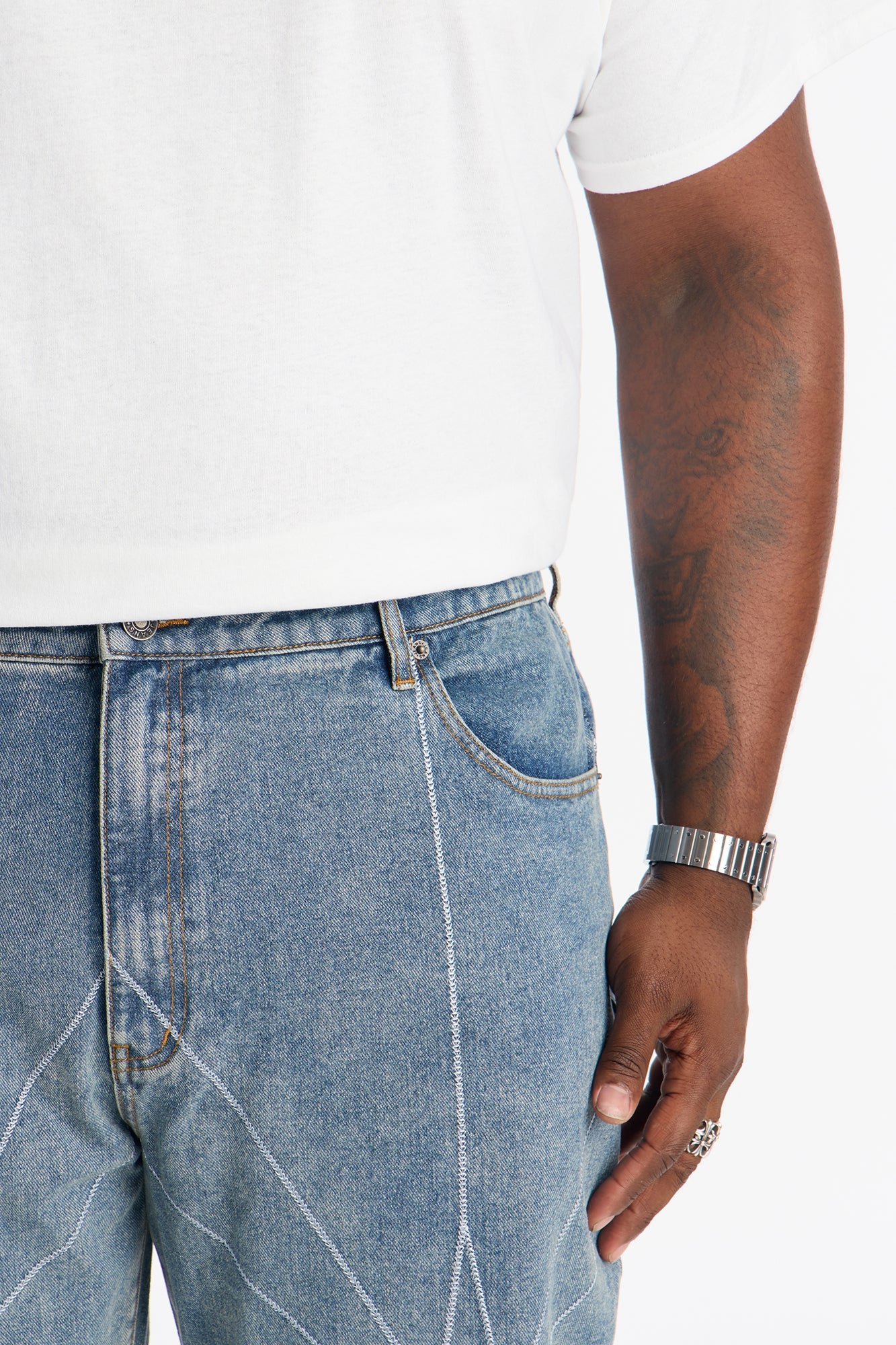 Straight Galaxy Star Jean - Medium Blue Wash