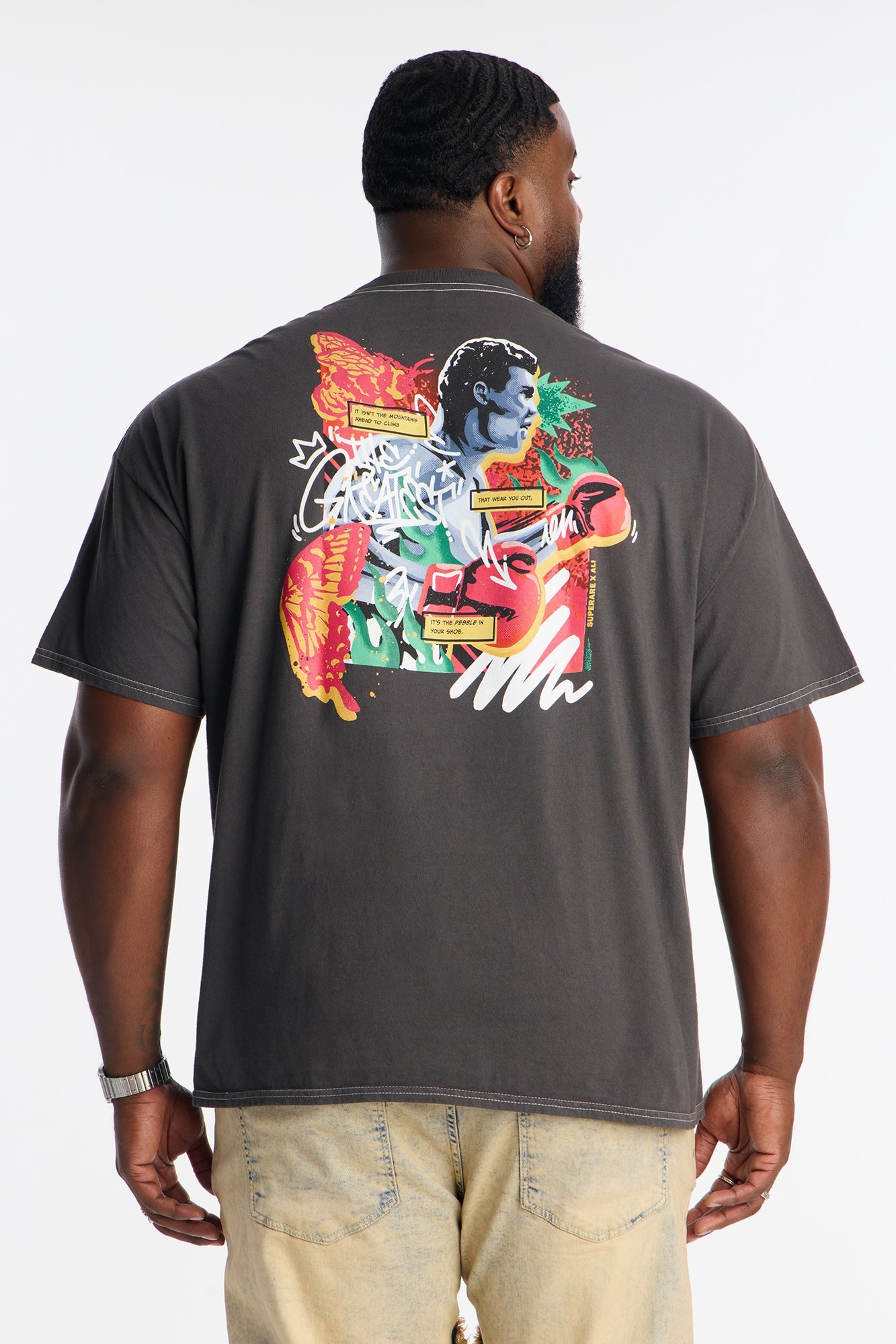 Muhammad Ali The Greatest Vintage Short Sleeve Tee - Black Wash