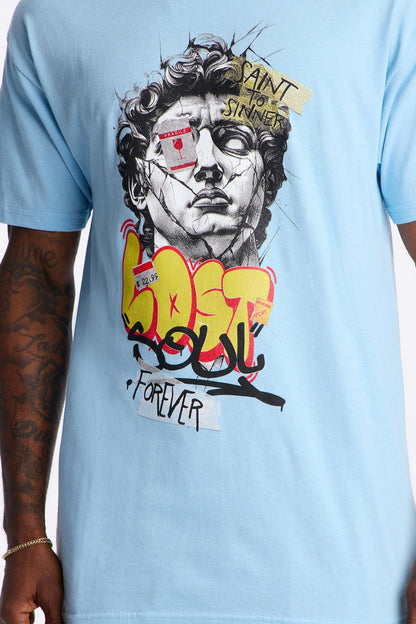 Another Lost Soul Short Sleeve Tee - Light Blue