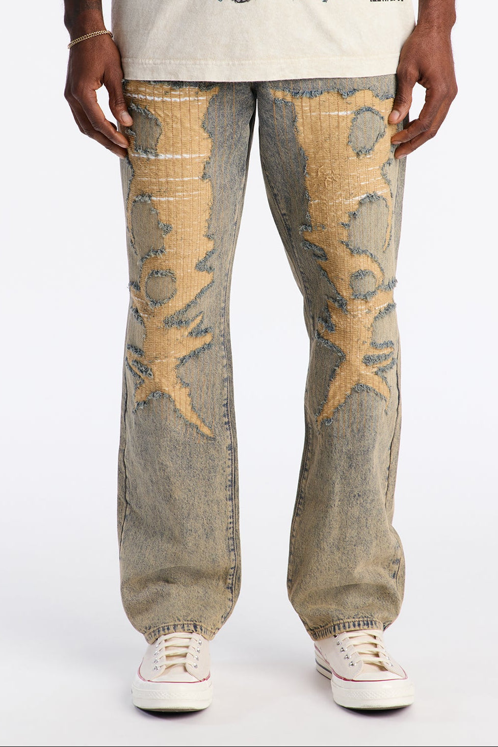 Straight Walk It Off Rip And Repair Jean - Vintage Wash