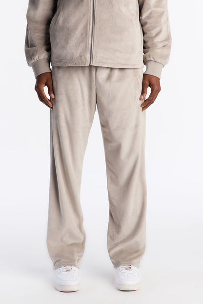 Straight Velour Pant - Grey