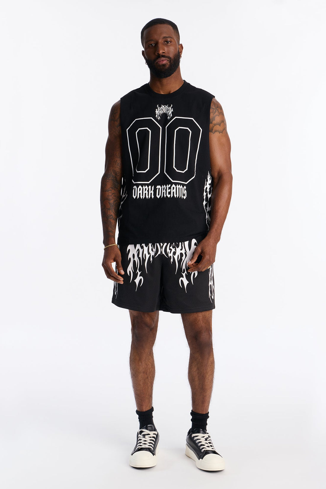 Midnight Anthem Graphic Muscle Tee - Black/combo