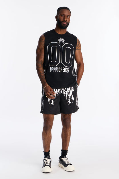 Midnight Anthem Graphic Mesh Short - Black/combo