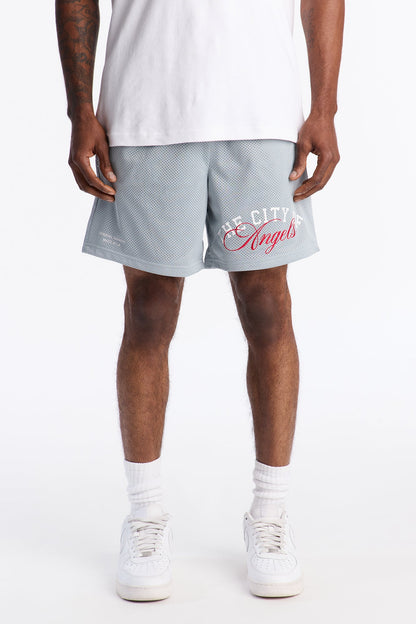 Angels Boulevard Mesh Short - Light Blue