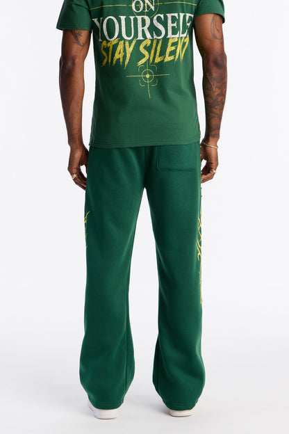Rhinestone Tribe Sweatpants - Green