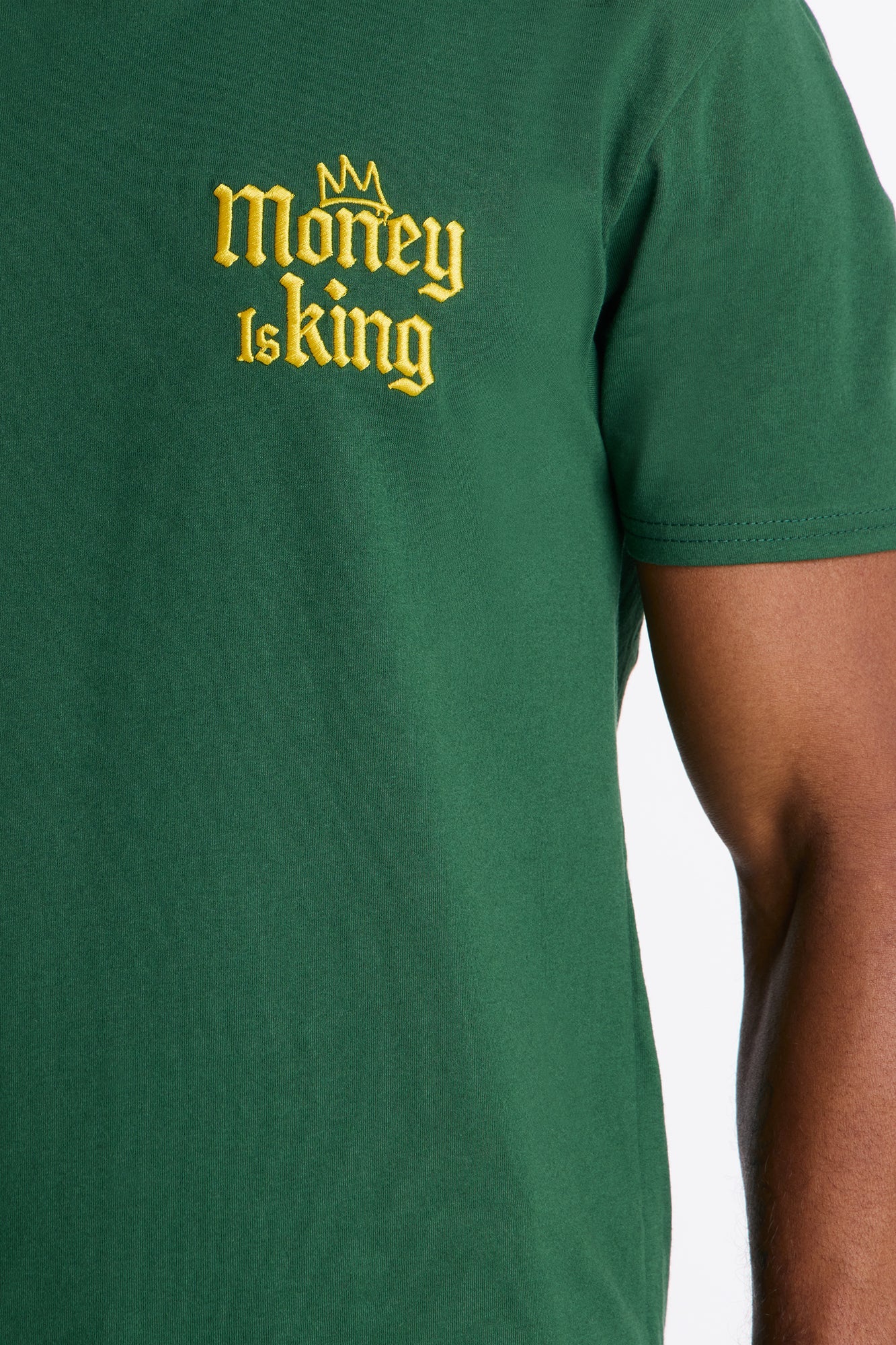Cash Money Is King Short Sleeve Tee - Hunter Green