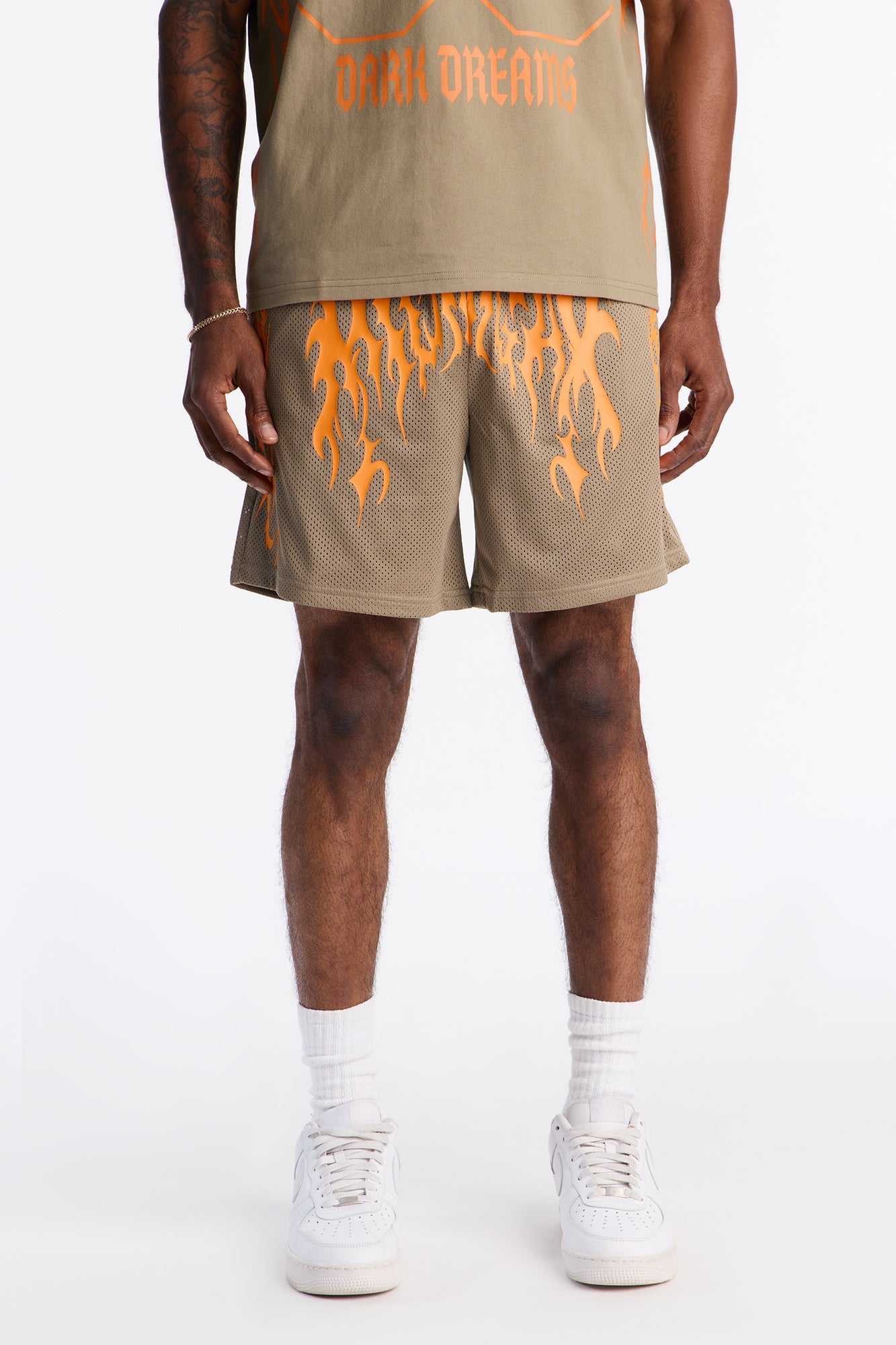 Midnight Anthem Graphic Mesh Short - Olive/combo