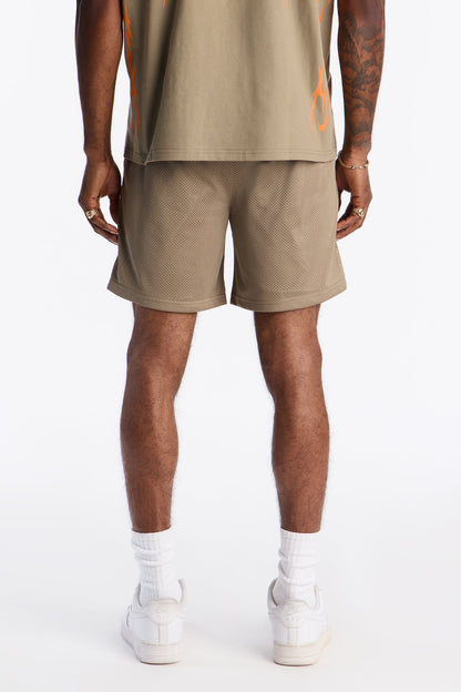 Midnight Anthem Graphic Mesh Short - Olive/combo