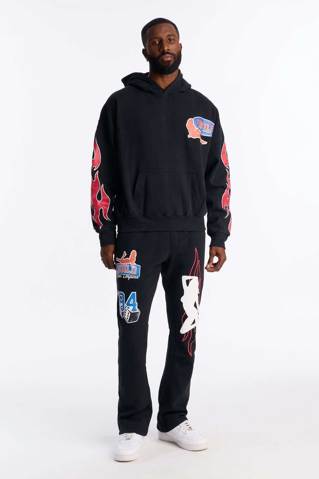 Build Your Empire 94 Flare Sweatpant - Black