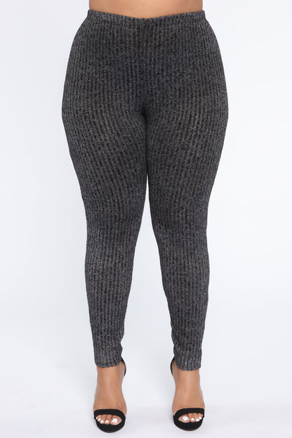 Feeling The Chill Sweater Set - Charcoal