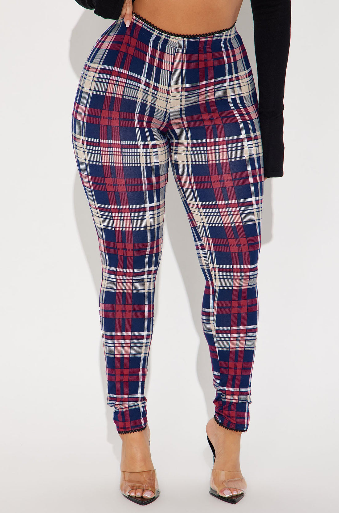 Camryn Plaid Legging - Magenta/combo