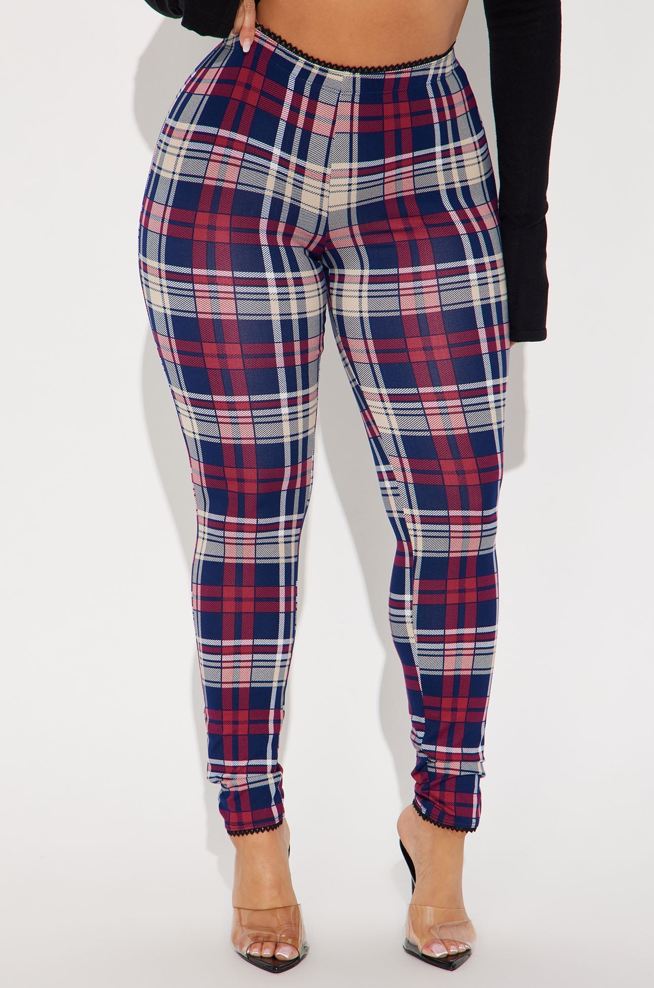 Camryn Plaid Legging - Magenta/combo