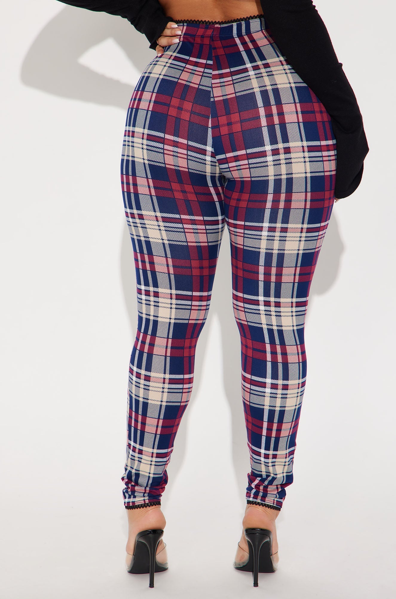 Camryn Plaid Legging - Magenta/combo