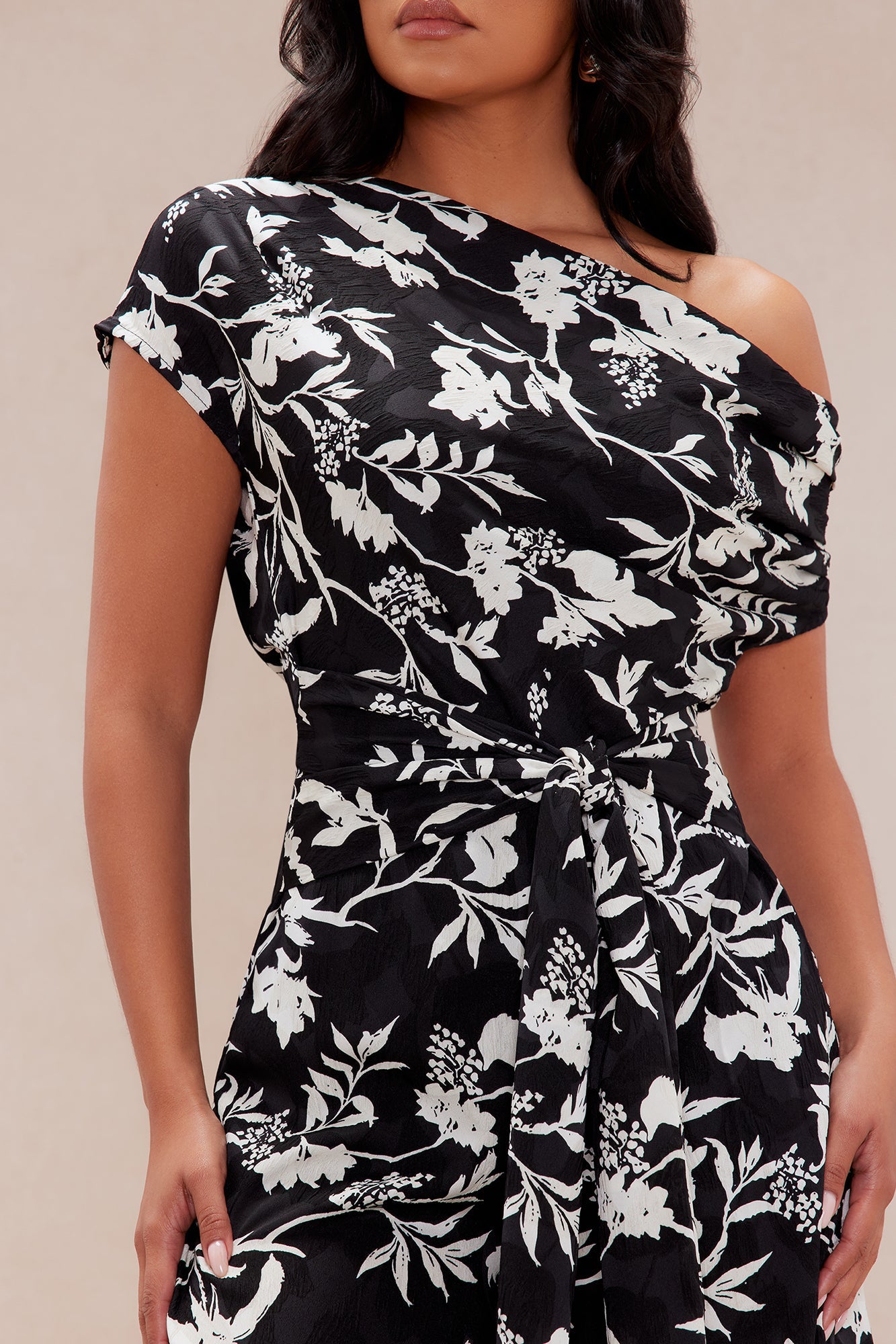 Clarissa Satin Wide Leg Jumpsuit - Black/combo