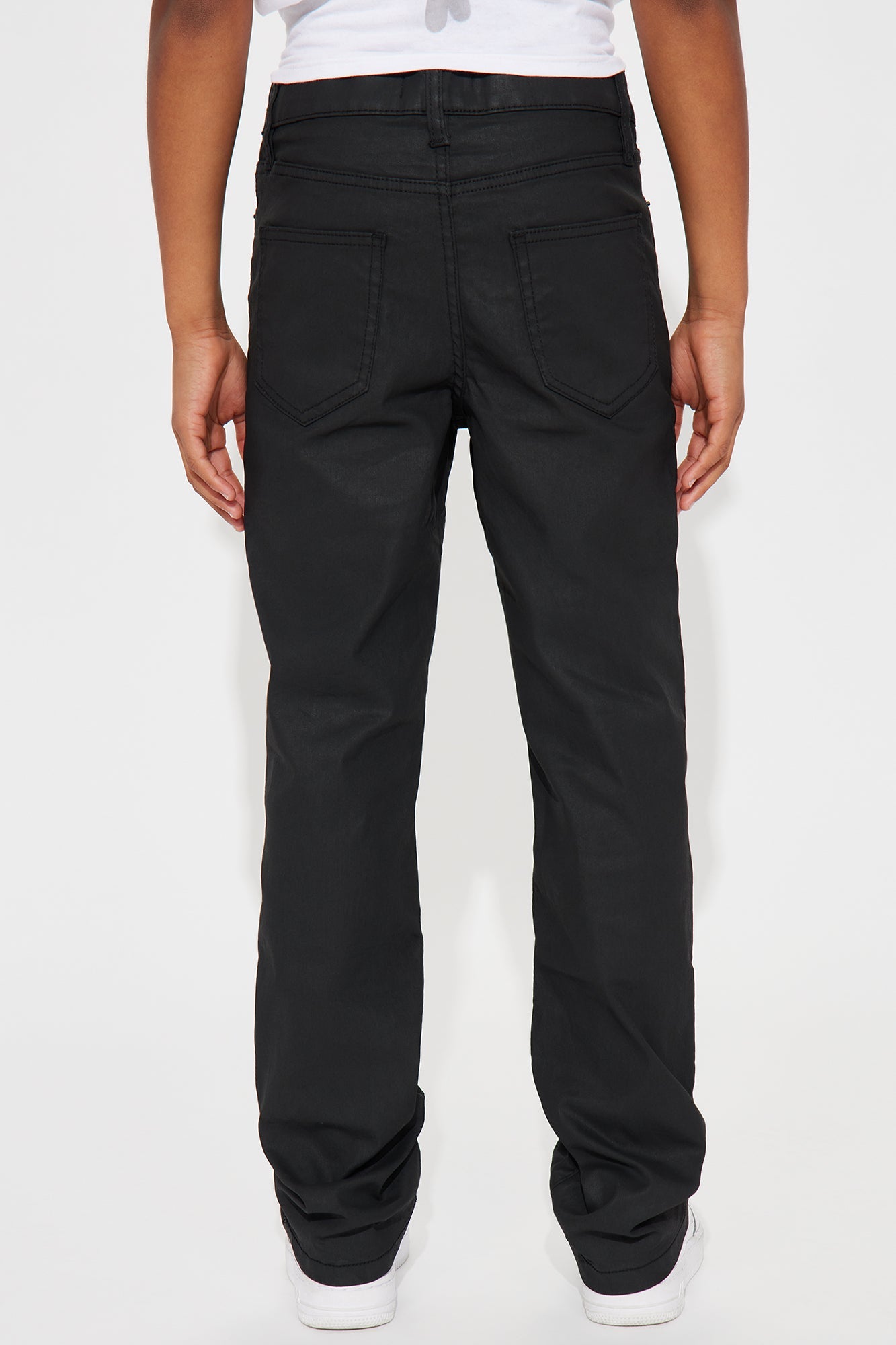 Mini Chaos Embroidery Straight Jeans - Black