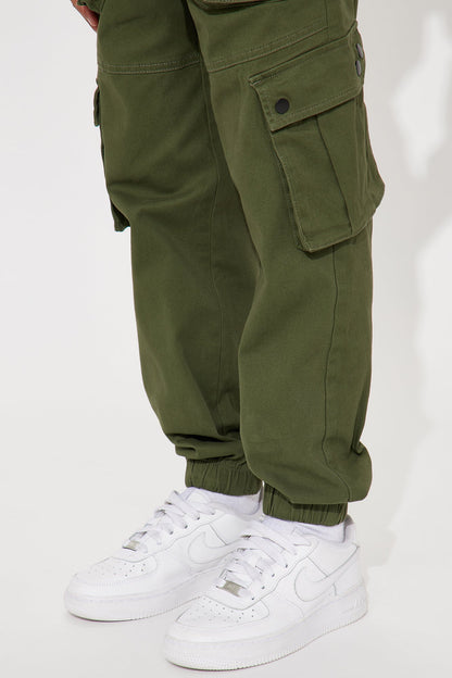Mini Sammy Cargo Jogger Twill Pant - Olive