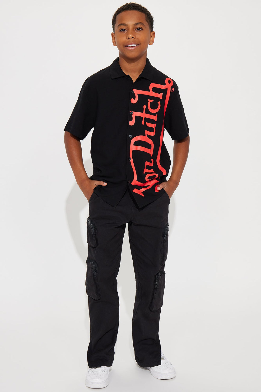 Mini Finer Things Cargo Twill Pant - Black