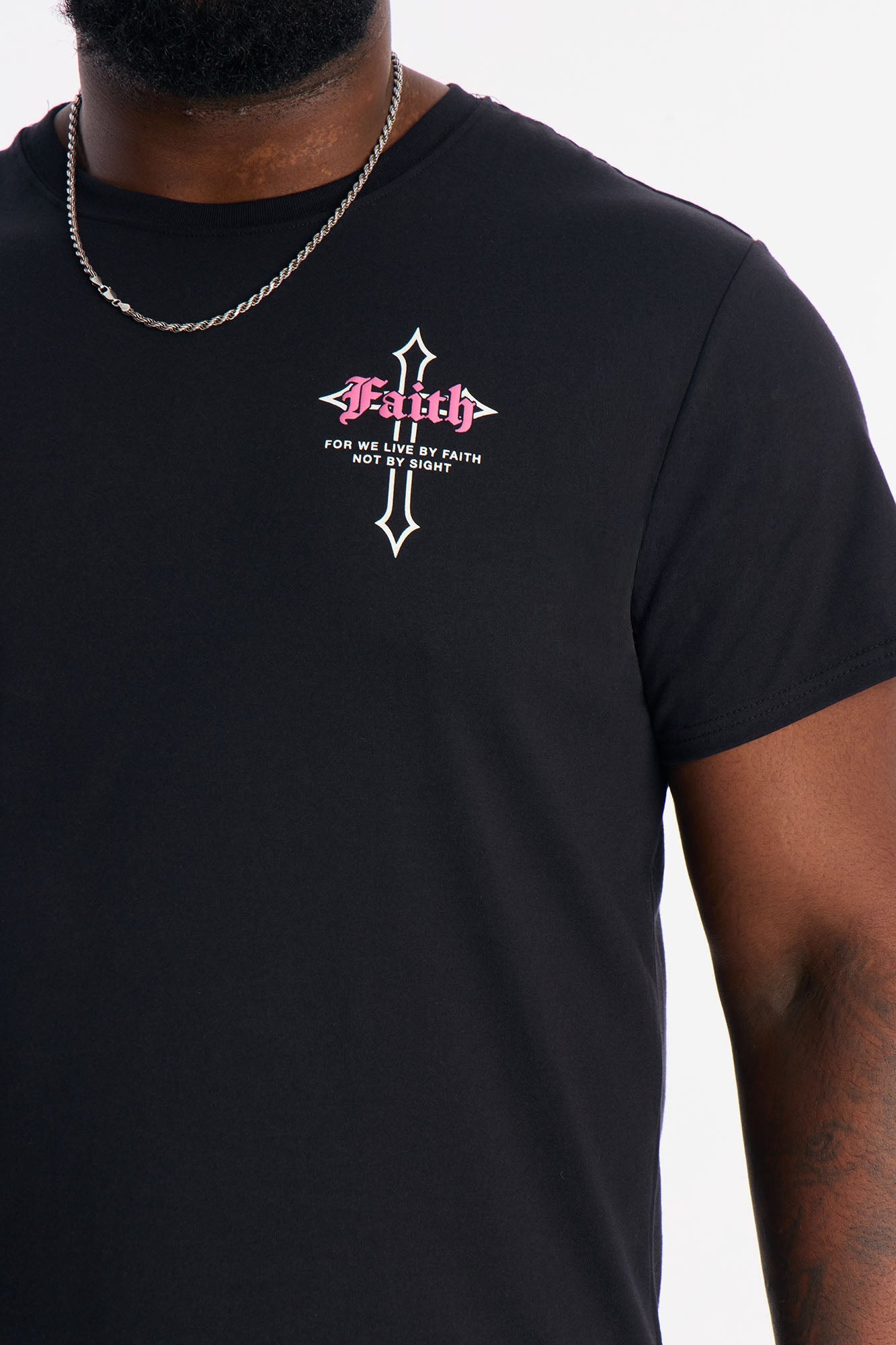 Faith In My Heart Short Sleeve Tee - Black