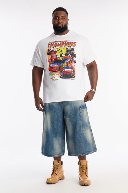 NASCAR Daytona 500 Vintage Short Sleeve Tee - White