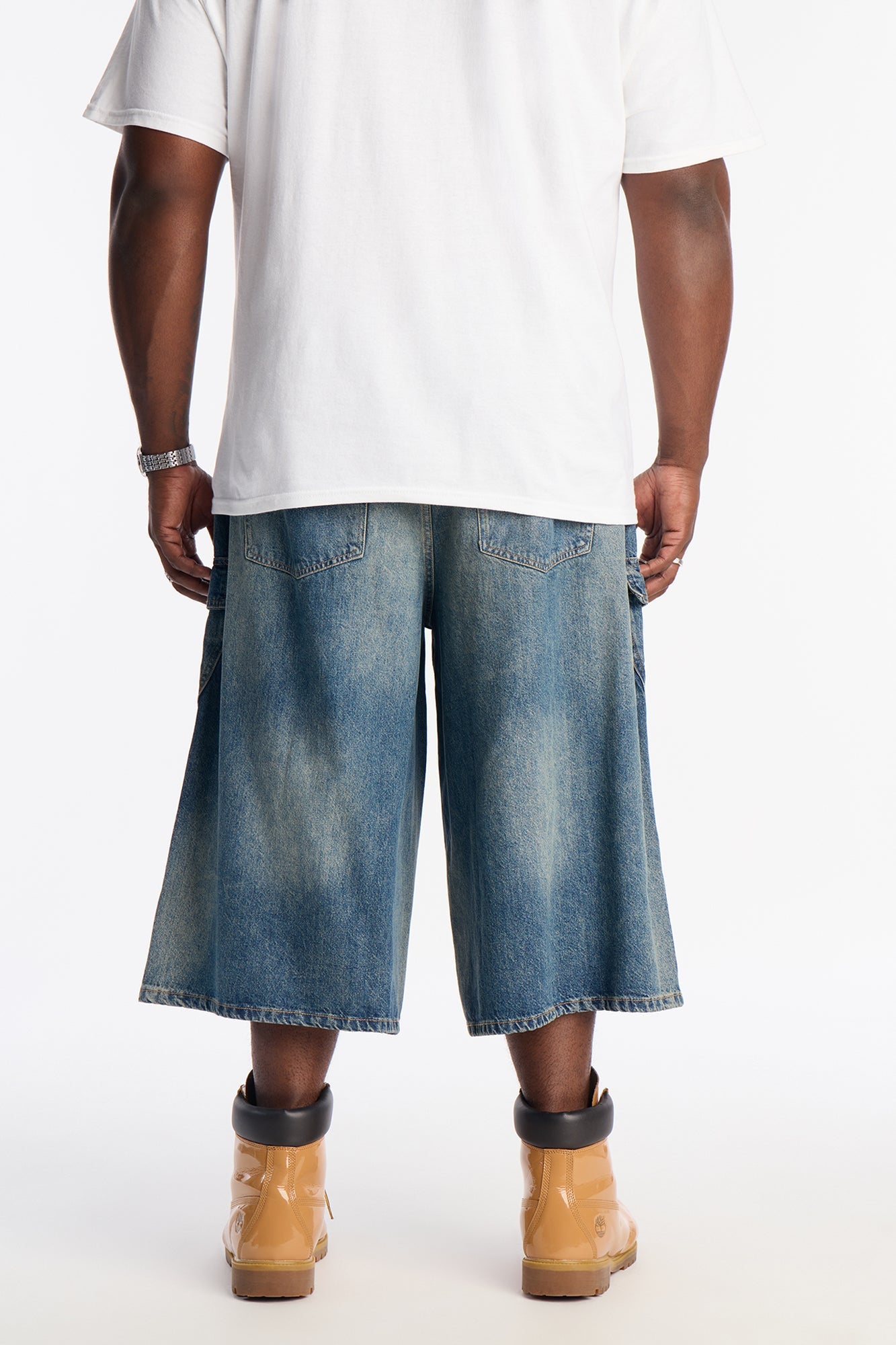 Super Baggy On Deck Cargo Denim Short - Dark Wash