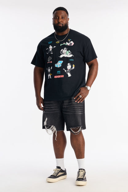 Monopoly Money Talks Short Sleeve Tee - Black
