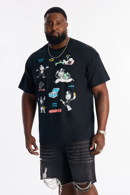 Monopoly Money Talks Short Sleeve Tee - Black